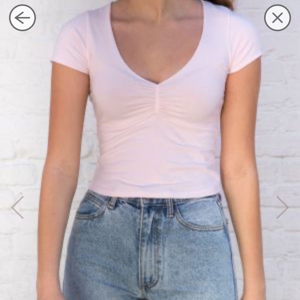 brandy Melville pink Gina top